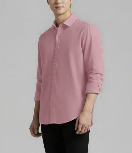 The Dusty Rose Mauve Casual Button-Down Shirt