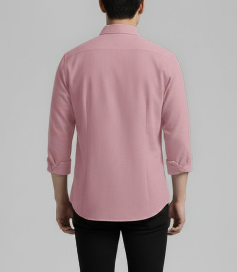 The Dusty Rose Mauve Casual Button-Down Shirt